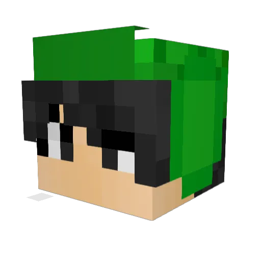 duPrado Minecraft avatar head, 3D render