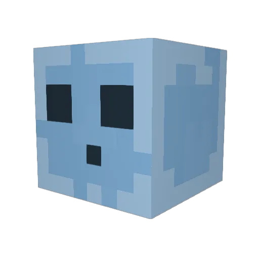 dualor Minecraft avatar head, 3D render