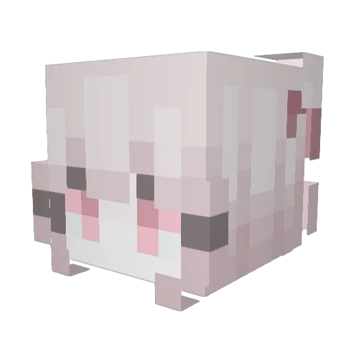 duanbing Minecraft avatar head, 3D render