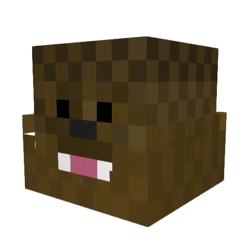 duaned Minecraft avatar head, 3D render
