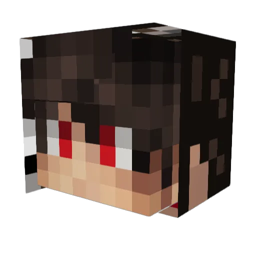 duatis Minecraft avatar head, 3D render