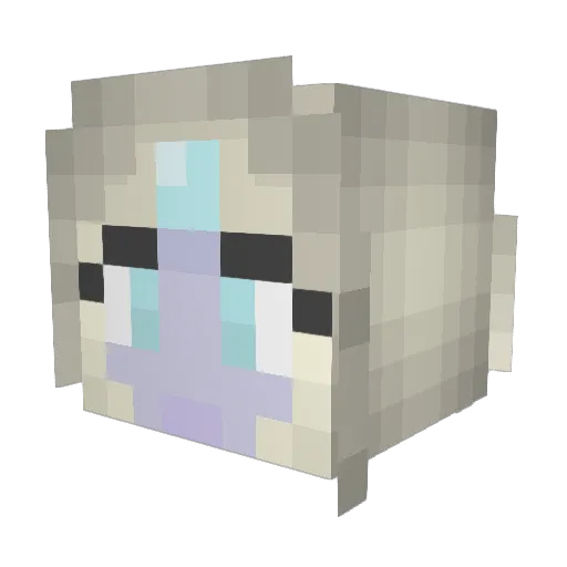 dub1ino Minecraft avatar head, 3D render