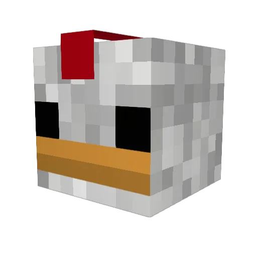 dubbelve Minecraft avatar head, 3D render