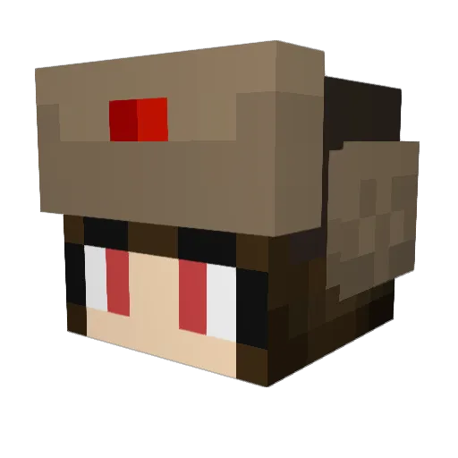 dubbuns Minecraft avatar head, 3D render