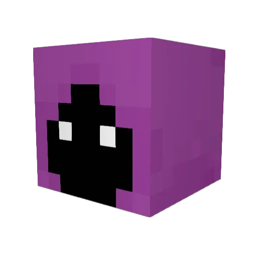 dubed Minecraft avatar head, 3D render
