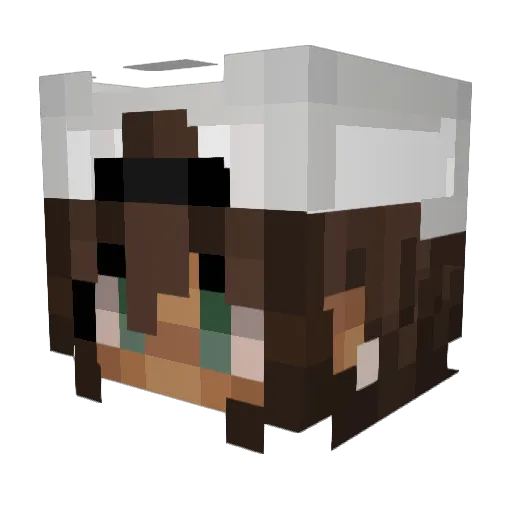 dubie_8 Minecraft avatar head, 3D render