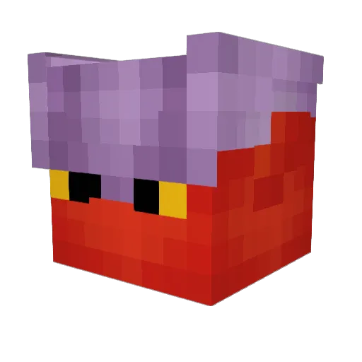 dublKcrystals Minecraft avatar head, 3D render