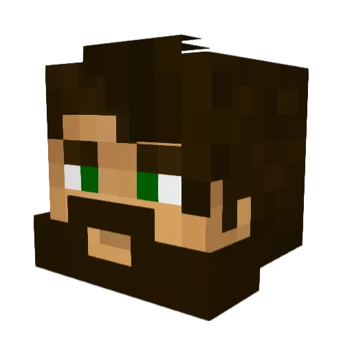 dubsknight Minecraft avatar head, 3D render