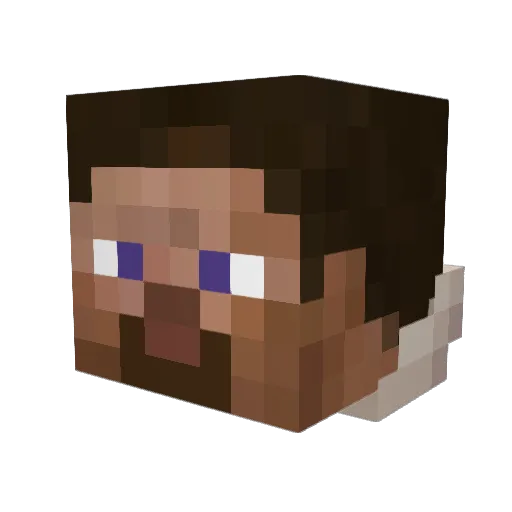 dubsrezy Minecraft avatar head, 3D render