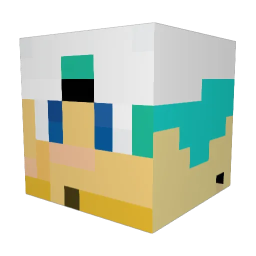 dubstepcity Minecraft avatar head, 3D render
