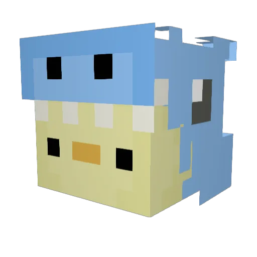 duc5 Minecraft avatar head, 3D render