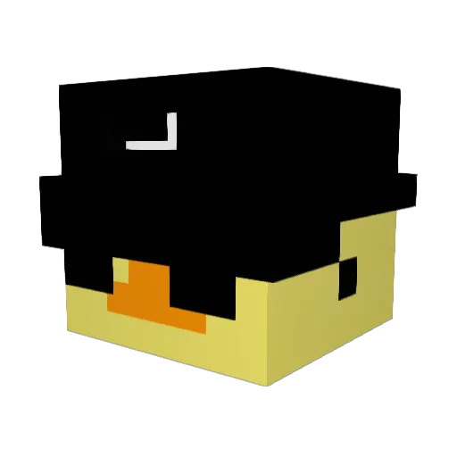 duck1st Minecraft avatar head, 3D render