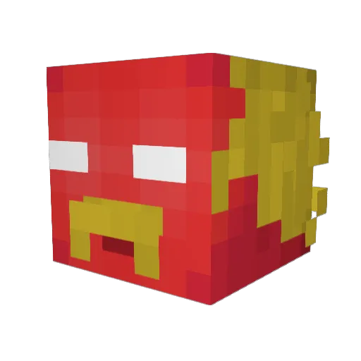 duckHUHN Minecraft avatar head, 3D render
