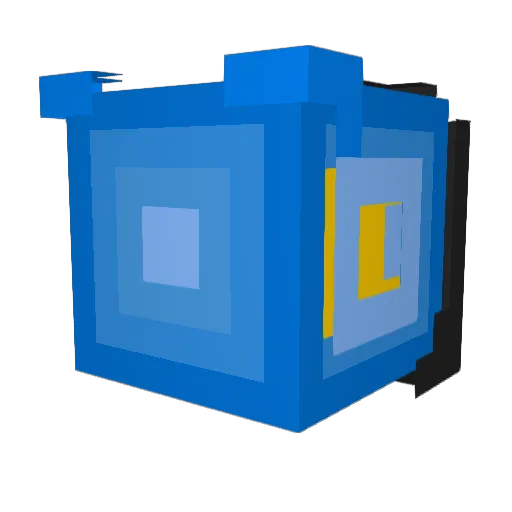 duck_cute Minecraft avatar head, 3D render