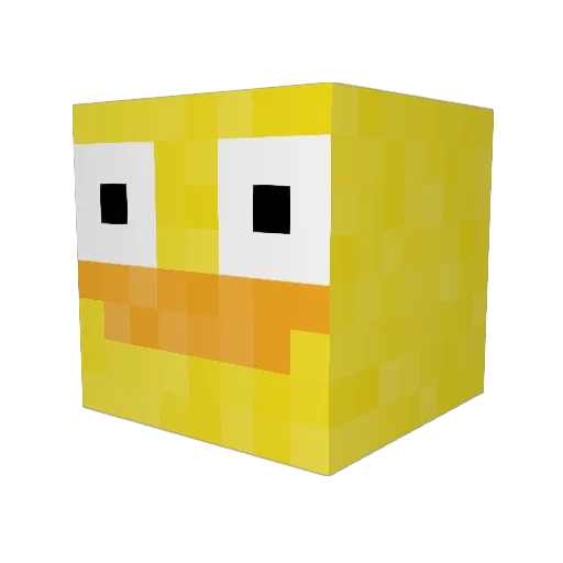 duck_the_epik Minecraft avatar head, 3D render