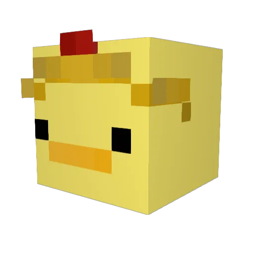 duckelena Minecraft avatar head, 3D render