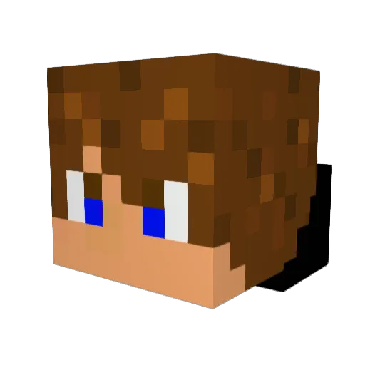 duckersen Minecraft avatar head, 3D render