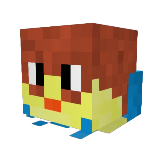 duckgge Minecraft avatar head, 3D render