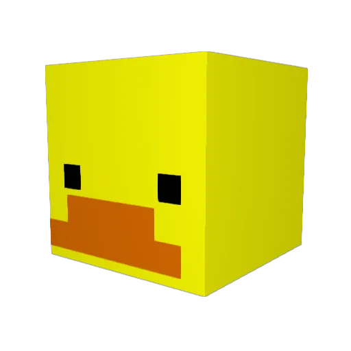 duckishduck Minecraft avatar head, 3D render
