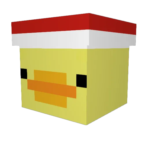 duckissocuteomg Minecraft avatar head, 3D render