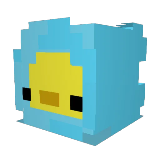 duckkier Minecraft avatar head, 3D render