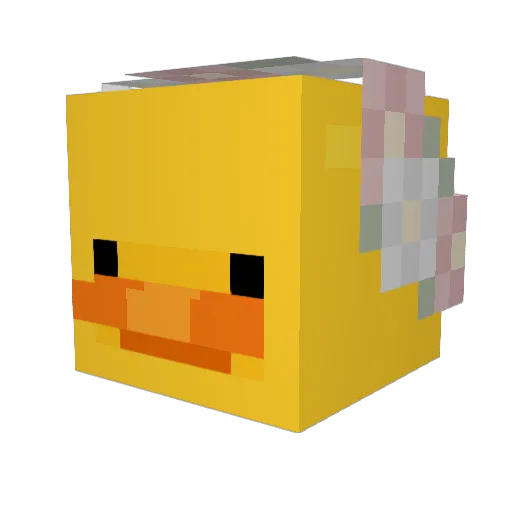 duckkonice Minecraft avatar head, 3D render