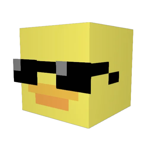 ducky1569 Minecraft avatar head, 3D render