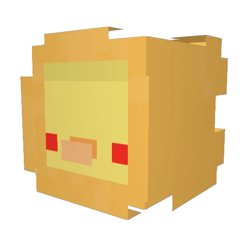 duckyb01 Minecraft avatar head, 3D render