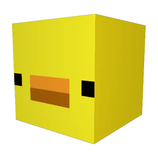 duckyroonie Minecraft avatar head, 3D render