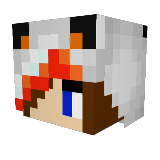 duckysempai Minecraft avatar head, 3D render