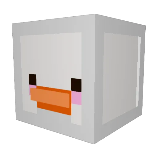 duckysimulator Minecraft avatar head, 3D render