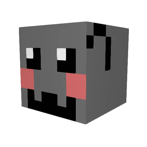 ductator001 Minecraft avatar head, 3D render