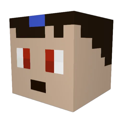 ducxievator Minecraft avatar head, 3D render