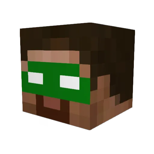 dud3r Minecraft avatar head, 3D render