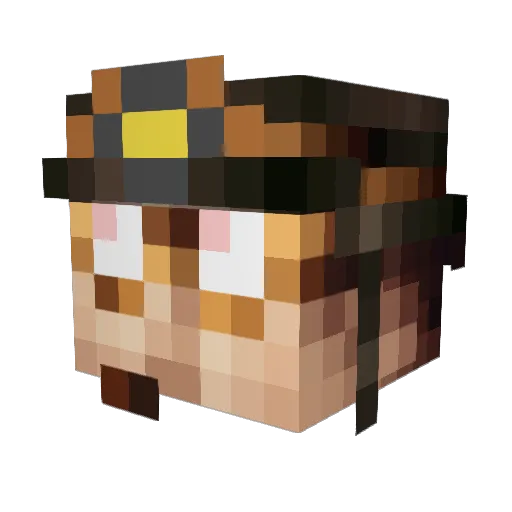 dudadee Minecraft avatar head, 3D render