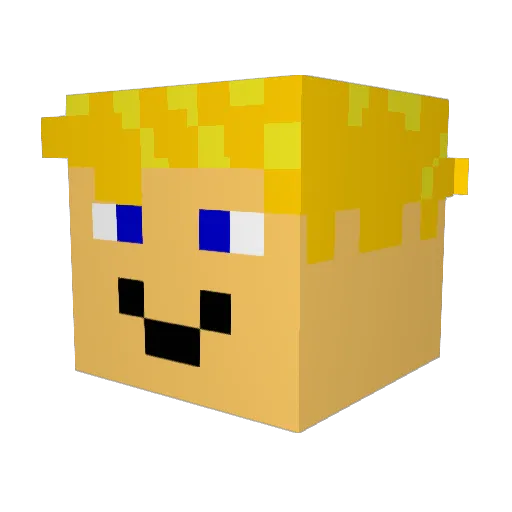 dude256 Minecraft avatar head, 3D render