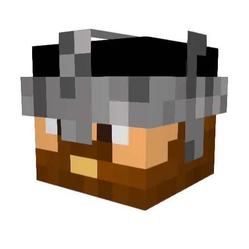 dude_mcdude Minecraft avatar head, 3D render