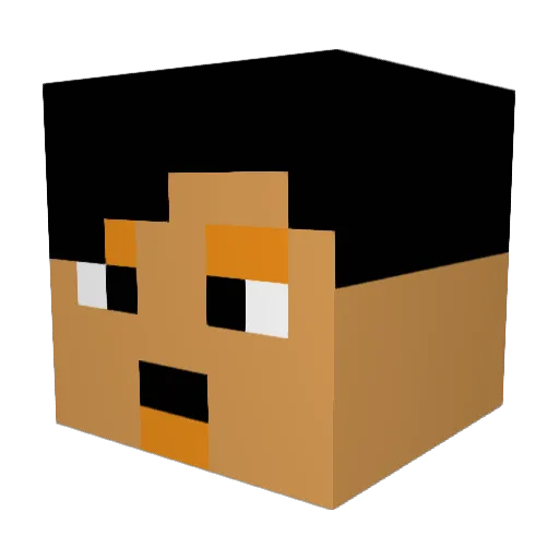 dudeguyorange Minecraft avatar head, 3D render