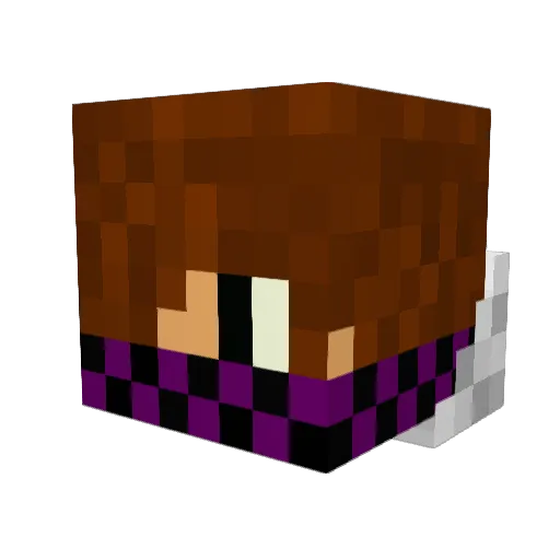 dudeingloom Minecraft avatar head, 3D render