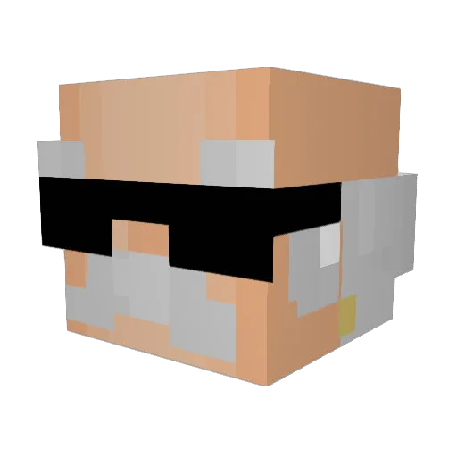 dudel33 Minecraft avatar head, 3D render