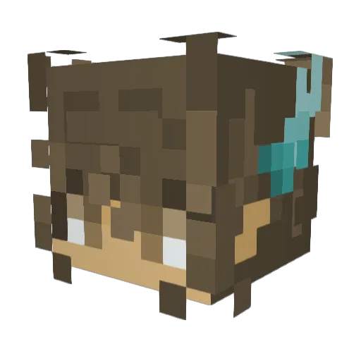 dudeman104 Minecraft avatar head, 3D render