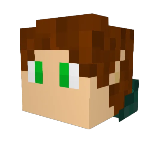 duden23 Minecraft avatar head, 3D render