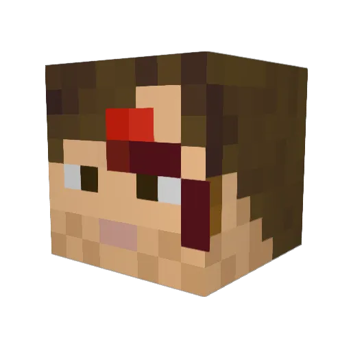 dudf Minecraft avatar head, 3D render