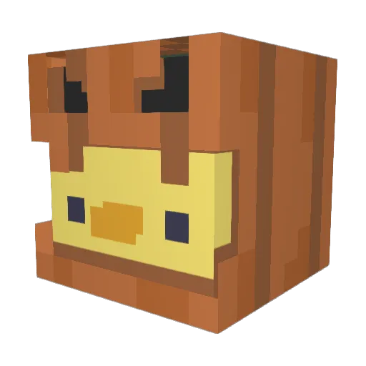 dudiarawr Minecraft avatar head, 3D render