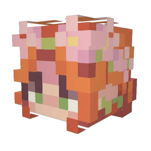 dudinha_1 Minecraft avatar head, 3D render