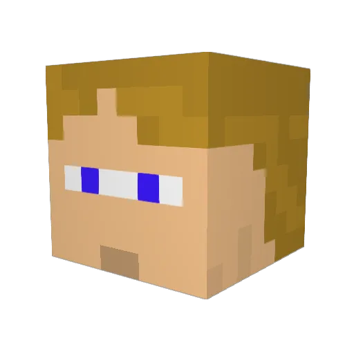 dudly21 Minecraft avatar head, 3D render