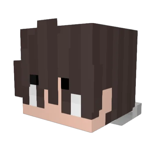 dudo05 Minecraft avatar head, 3D render