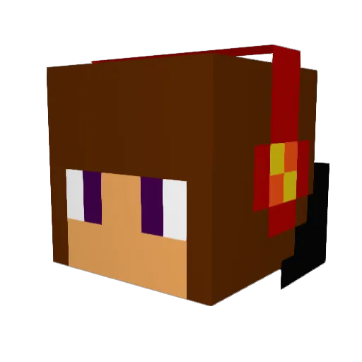 duducurvobr Minecraft avatar head, 3D render