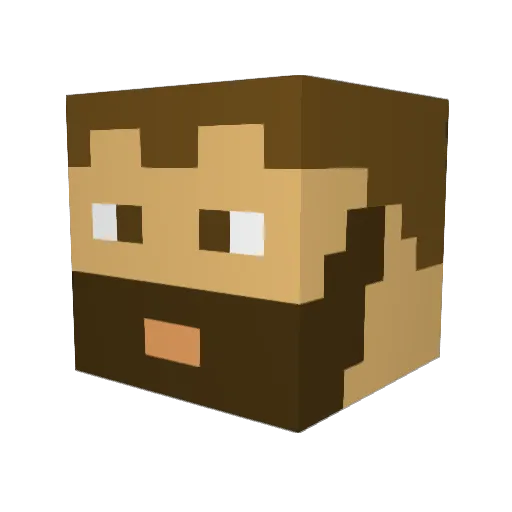 dudugh Minecraft avatar head, 3D render