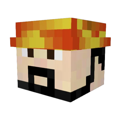 dudupull Minecraft avatar head, 3D render
